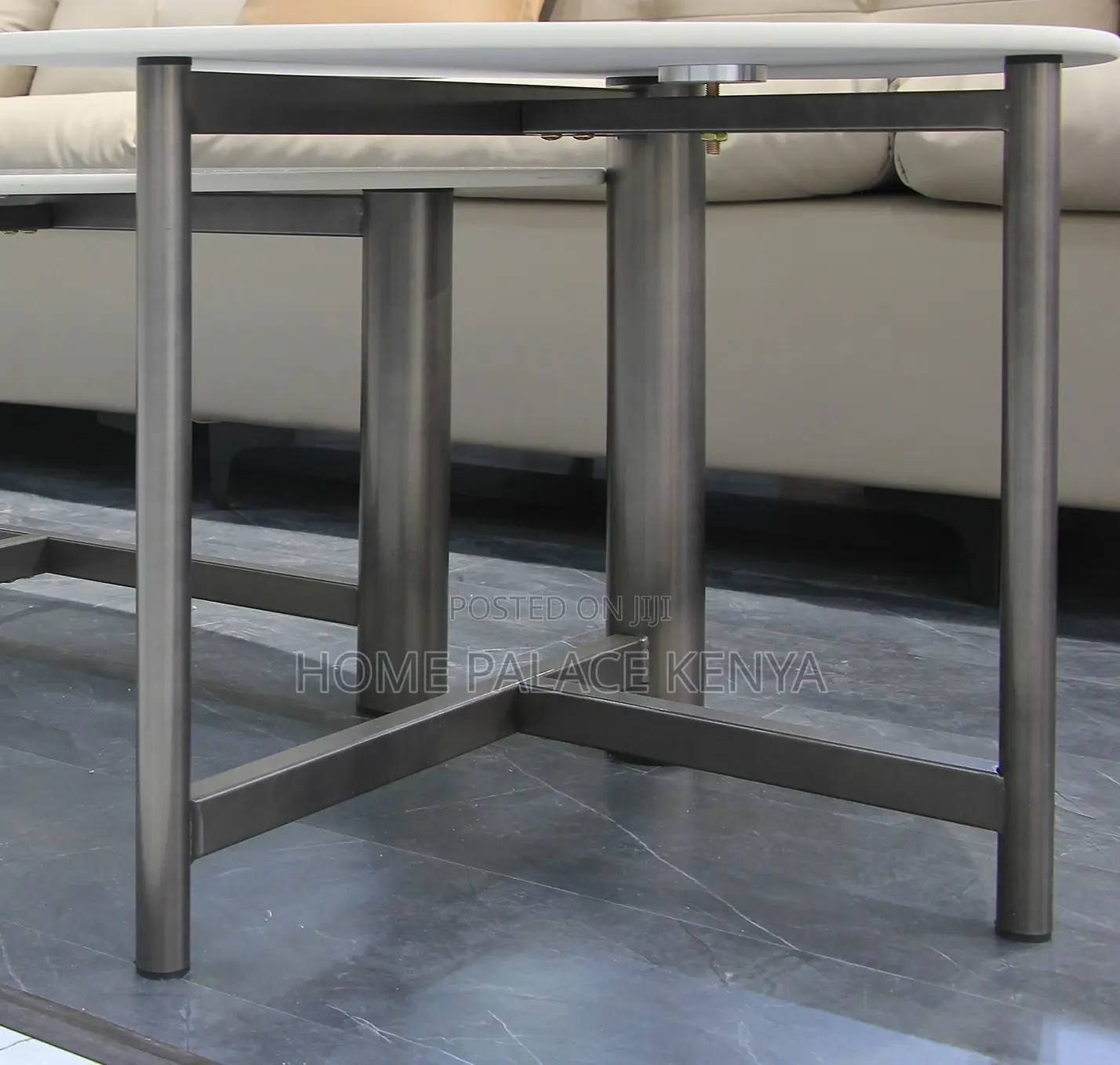 Coffee Table: Special Shape Nesting Table With Executive Marble Top