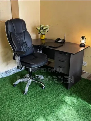 Leather Chair Office Grey Desk Available