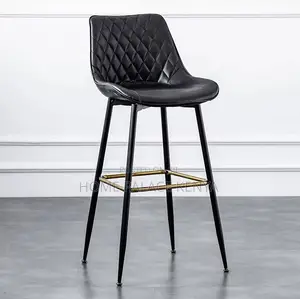 Bar Stool: Kitchen Island Stool With Gold Footrest