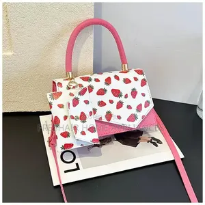 Pink and White Handbag/ Ladies Small Bag