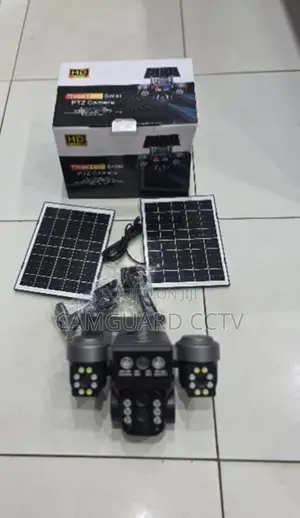 4g Triple Lens Solar CCTV Camera V380 Pro 10x Zoom, PTZ Outdoor Camera