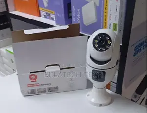 Wireless Dual Lens Bulb CCTV Camera 360° PTZ With Night Vision Audio