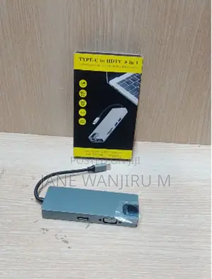 8-in-1 Type-C Adapter for Macbook Pro, Air Usb-C Laptops