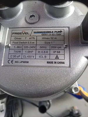 Freevel 1hp 750w Submersible Water Pump With Float Switch – 32m Head