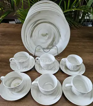 18-Piece Ceramic Dinner Set With Coffee Cups