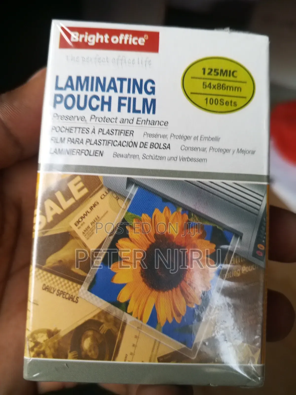 Lamination Pouch Id Size Bright Office