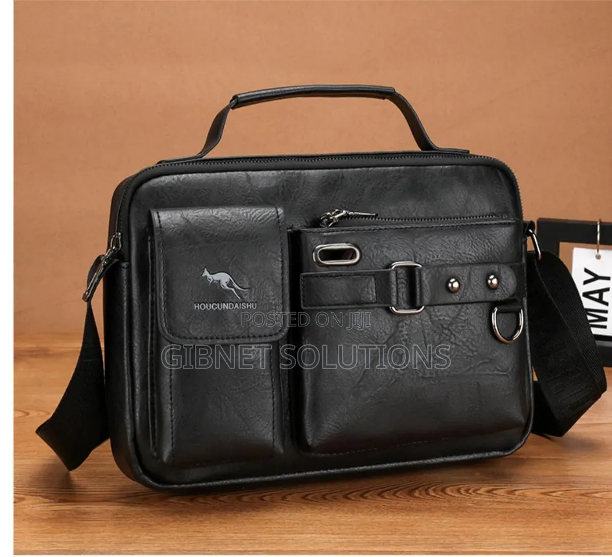 Leather Briefcase Shoulder Bag