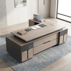Office Desk; 2400mm L-Shaped Executive Office Desk