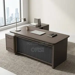 Office Desk; 180cm Imported L-Shaped Office Desk