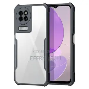 Itel S23 Transparent, Clear and Colorless With Black Phone Case/ Cover