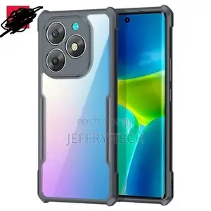 Itel S23 Plus(+) Transparent, Clear and Colorless With Black Edges Cas