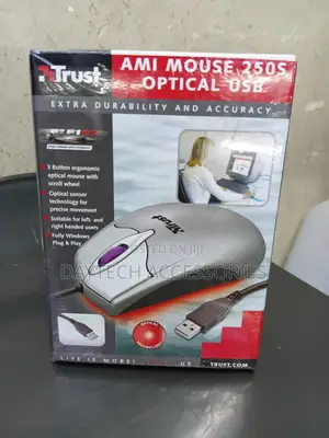 This Is a Trust Ami Mouse 250s 3-Button Ergonomic Optical Mouse.
