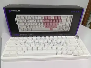 Furycube V68 Mechanical Gaming Keyboard Hotswap Metal Knob.