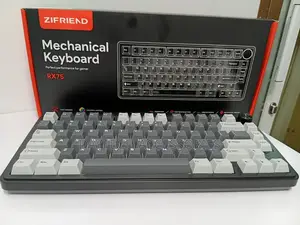 This Zifriend Rx75 Is a 75% Layout Mechanical Gaming Keyboard Knob.
