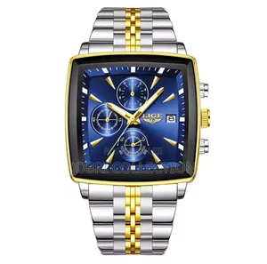 Lige Square Face Chronograph Gents Watch