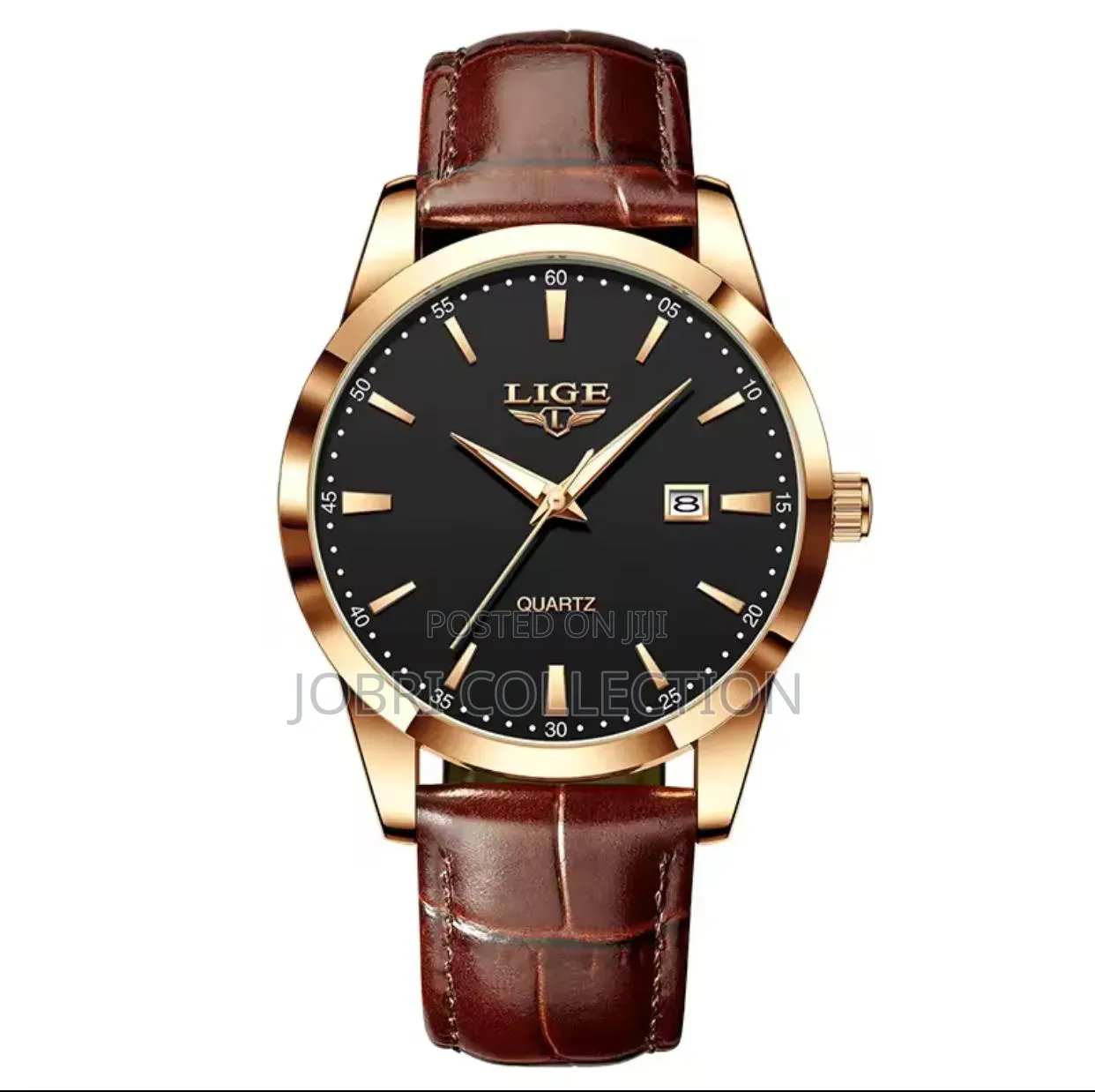 Lige Leather Straps Gents Watch