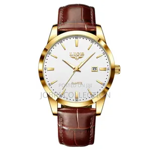 Lige Leather Straps Gents Watch
