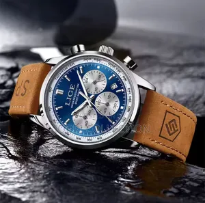 Brown Straps Lige Chronograph Gents Watch