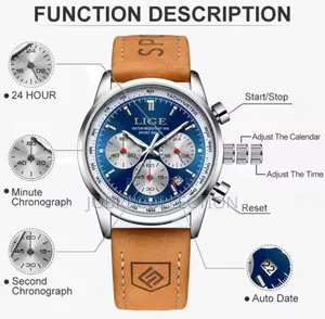 Brown Straps Lige Chronograph Gents Watch