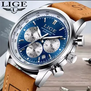 Brown Straps Lige Chronograph Gents Watch