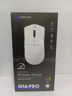 Furycube G16pro Tri Mode Wireless Gaming Mouse - White