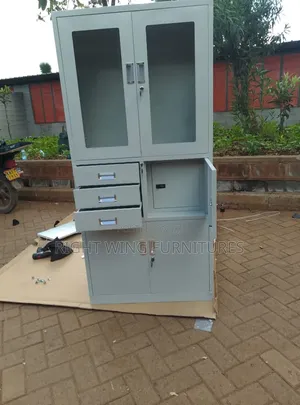 Safe Box With Half Glass Office Cabinet