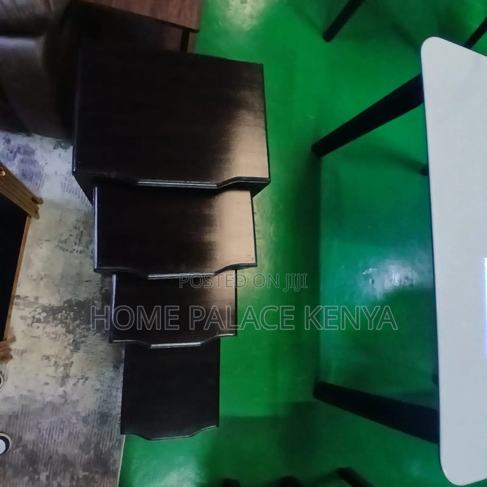 Nesting Tables: Dark Mahogany Different Size Coffee Stools