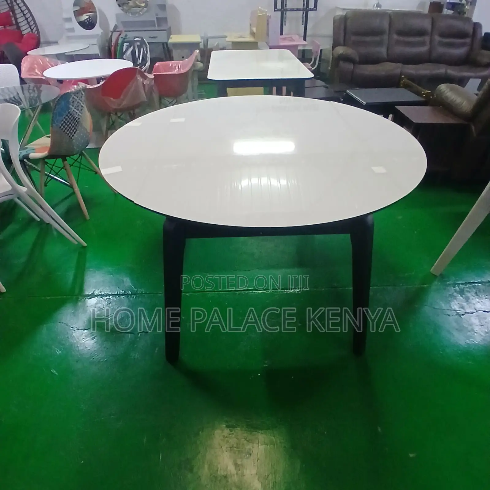 Dining Table: Adjustable Extendable Glass Top Table
