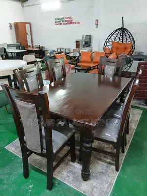 Dining Set: 7 Piece Mahogany Set With Anti Spill Protective Cover