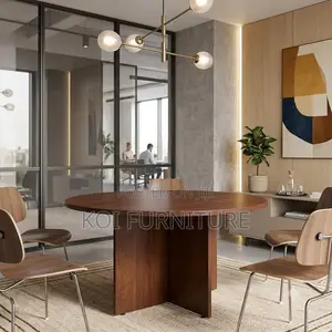 Office Table; 1.2 Meters Round 4 Seaters Wooden Boardroom Table