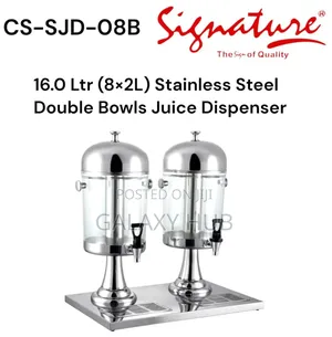 Signature 8×2 Ltr Stainless Steel Double Bowls Juice Dispenser