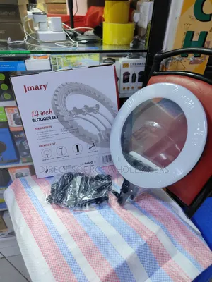 Jmary 14-Inch Blogger Ring Light Set With Multi-Phone Clip Remote