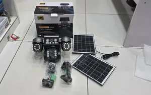 Wireless Tripl Lens Solar Camera 4g Sim Enabled PTZ Color Night Vision