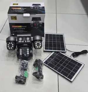 V380 Pro Smart Solar Camera | Triple Lens | 10x Zoom | Remote Viewing