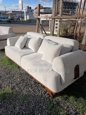3-Seater Sofa With Wooden Frame: New Design