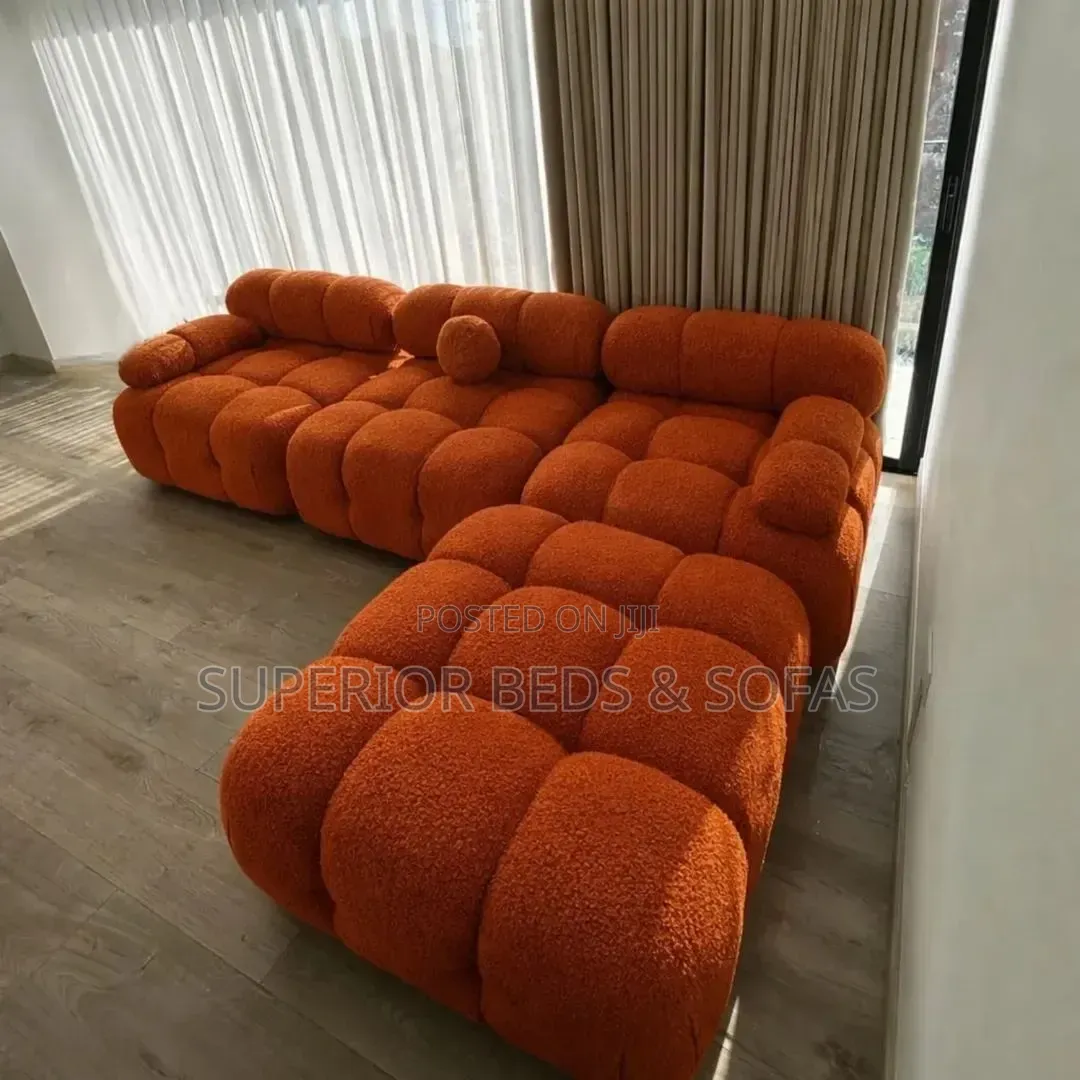 5 Seater Bubble Sofa in Rust Orange: Pay on Delivery