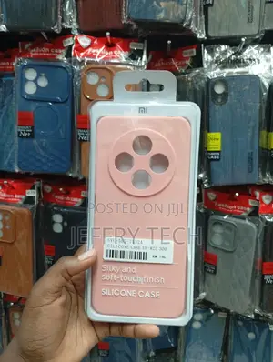 Pink Xiaomi Redmi 14c Silicone Case With a Soft-Touch Matte Finish.
