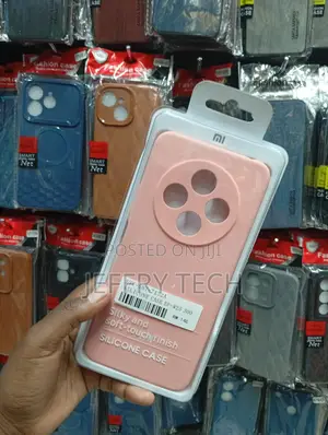 Pink Xiaomi Redmi 14c Silicone Case With a Soft-Touch Matte Finish.