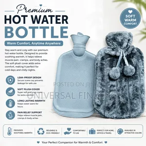 Premium Hot Water Bottle With Soft Plush Cover –