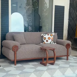 3 Seater Sofa in Mahogany Wooden Legs: Free Delivery