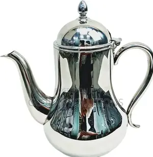 1.0l Pear-Shaped Stainless Steel Tea Pot With a Mirror-Polished Finish