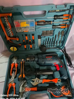 Bosch GSB 13 Re Impact Drill Set + Heavy Duty Multi-Purpose Toolkit