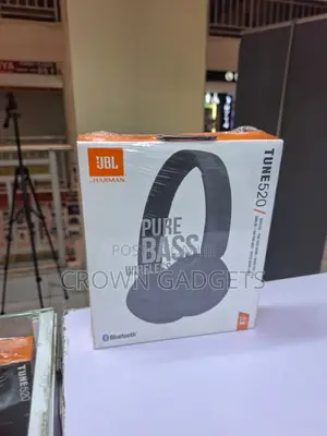 JBL Tune 520 Wireless Headphones Crisp Audio Deep Bass