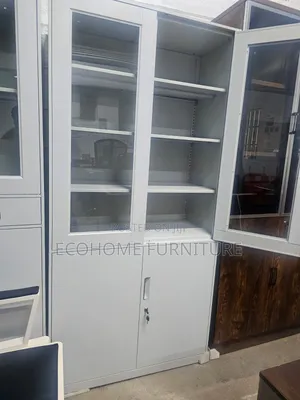 2 Door Half Glass Cabinet