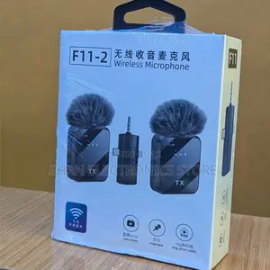 Wireless Lavalier Microphone F11-2 Dual Pack for Vlog Live Stream