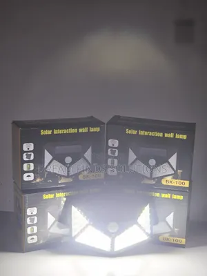 4 Pieces Eco-Bright 100 Led Solar Wall Lamp