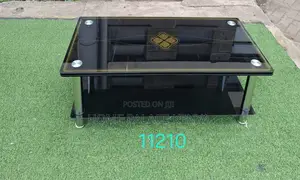 Coffee Table: Two Tier Tempered Glass Tables With Graphic Images