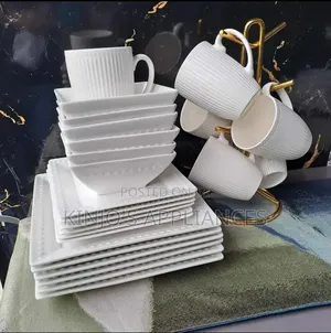 24pcs Square Dinner Set Ceramic Material