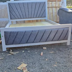 Grey 5 by 6 Fabric Bed