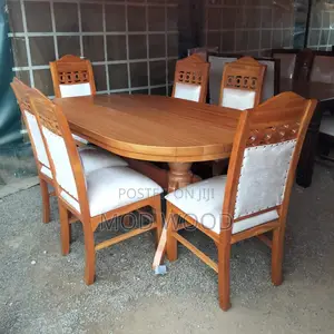Premium 6-Seater Wooden Dining Set – Where Style Meets Comfort